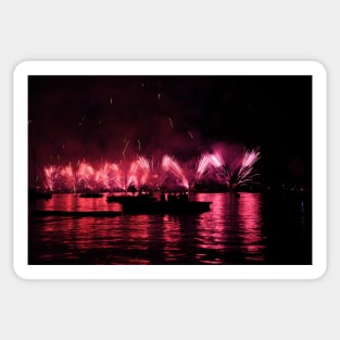 Fireworks red Zurich Lake Sticker